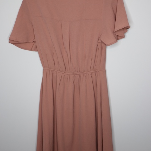 Monteau Pink Wrap Front Dress Size Small - Picture 7 of 7